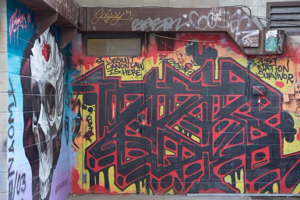 Skeleton Graffiti, Graffiti Alley, Toronto
